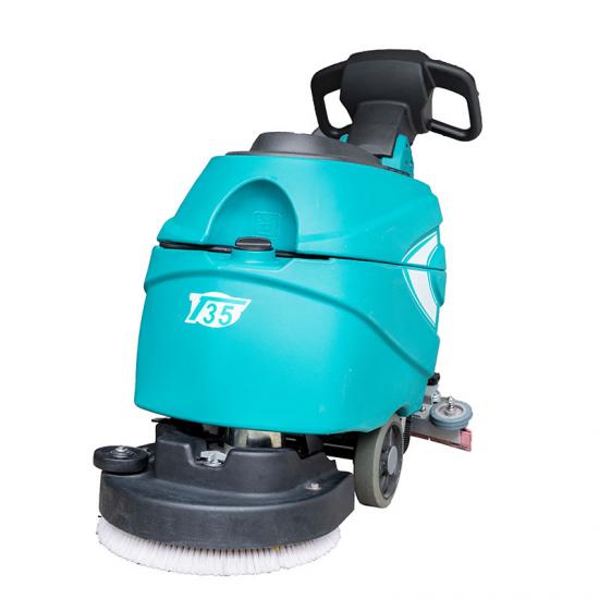 Electric Walk Behind Mini Floor Scrubber Dryer For Home Ceramic Tile Cleaning  Machine Washing Floor Mopping